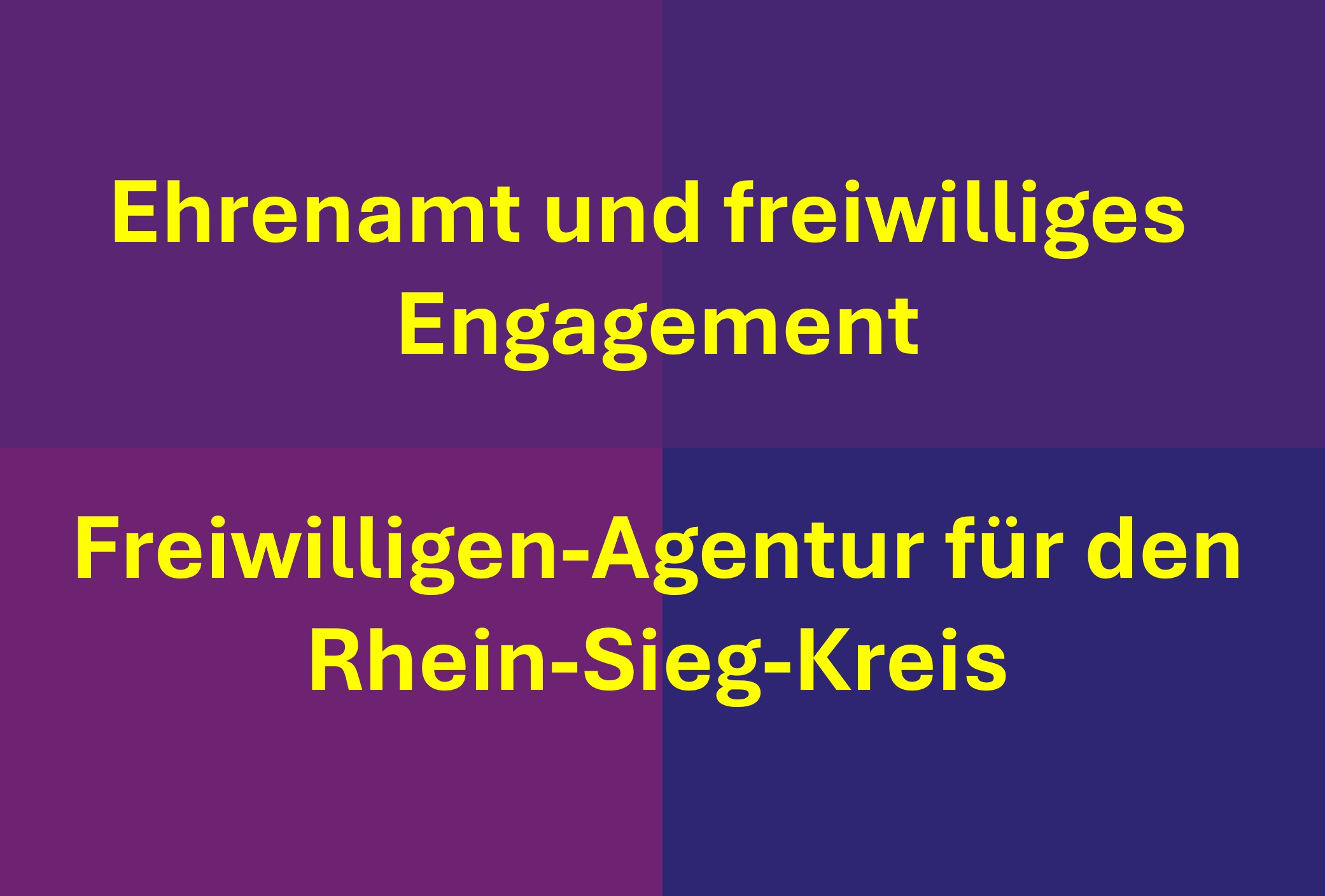 Begegnungsangebote C FWA Ehrenamt im Rhein-Sieg-Kreis