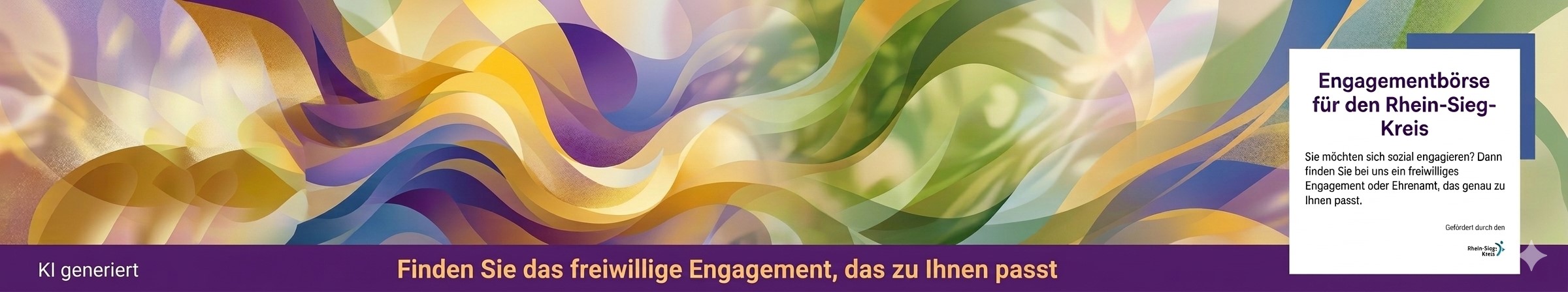 Symbolbild für die Freiwilligen-Agentur Rhein-Sieg-Kreis: Engagementbörse und Beratung für Ehrenamtliche und Organisationen, KI generiert